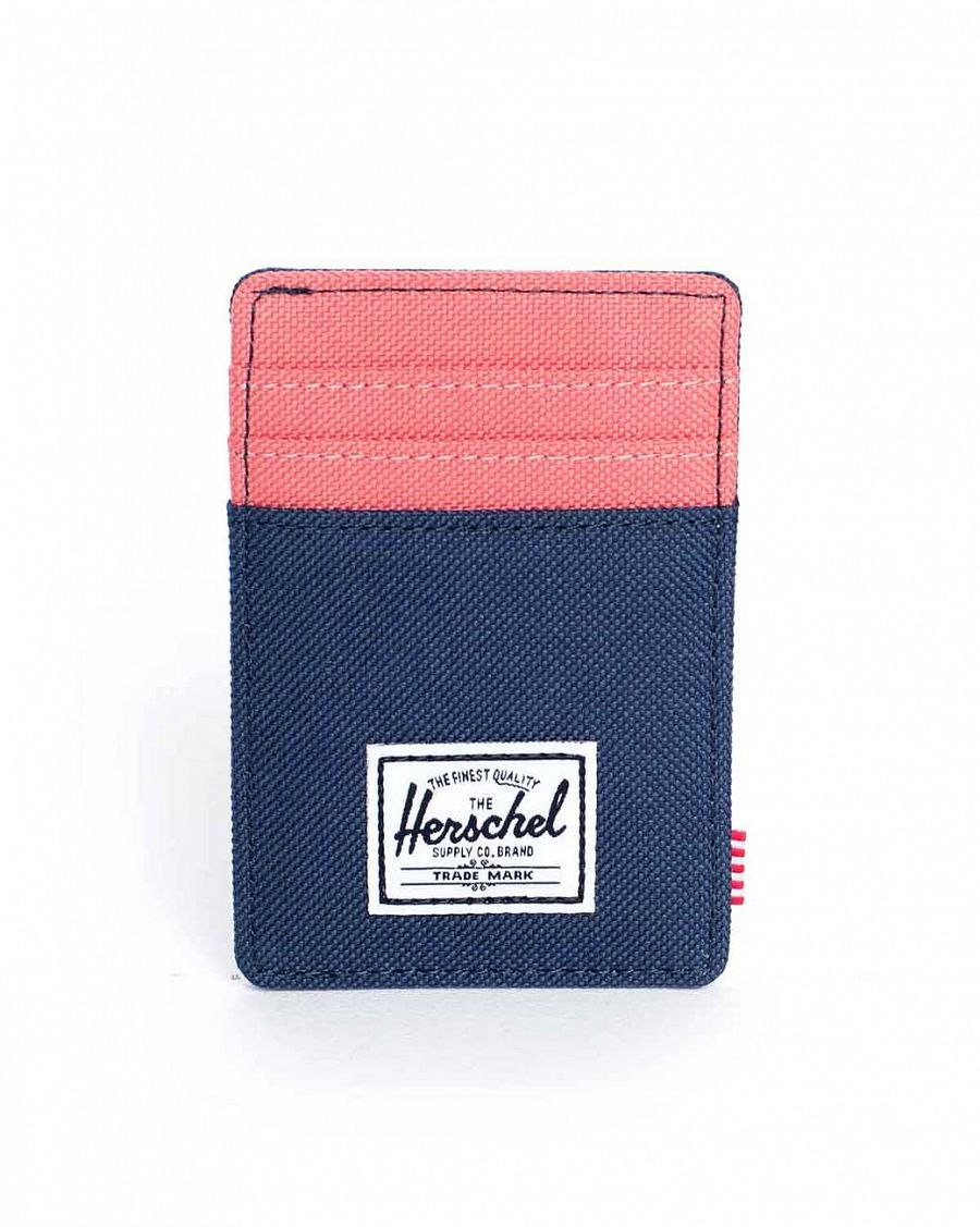 Кейс для кредиток на клипе Herschel Raven Navy Flamingo отзывы