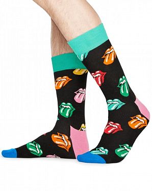Носки Happy Socks ROLLING STONES PAINT IT BRIGHT SOCK Black Pink