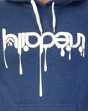 Толстовка мужская с капюшоном Iriedaily Upside Down 2 Navy Mel