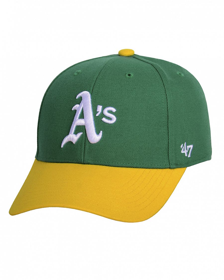 Бейсболка '47 Brand MVP WBV Oakland Athletics Yellow Green отзывы