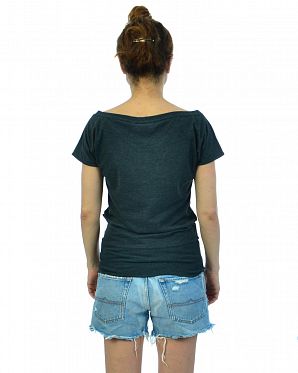 Футболка женская летняя на широкой резинке Naketano Dirty Wolle Dirty Gray Goose Melange