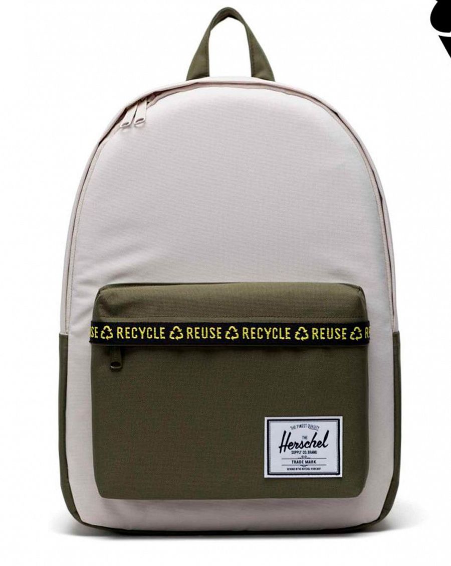 Рюкзак водоотталкивающий для ноутбука 15 дюймов Herschel Classic XL Moonbeam Ivy Green отзывы