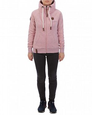 Толстовка женская на молнии с капюшоном Naketano Brazzo Schmutzmuschi Pink