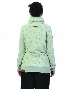 Толстовка женская на молнии с высоким воротом Naketano Ivinilla Green Lemon
