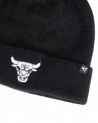 Шапка с подворотом '47 Brand NBA Chicago Bulls Black White
