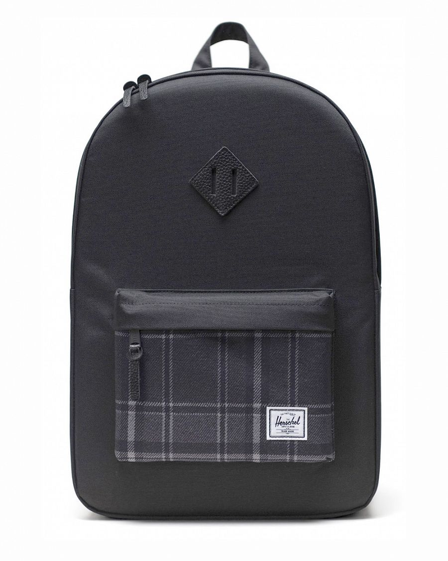 Рюкзак водоотталкивающий с карманом для 15 ноутбука Herschel Heritage Black Grayscale Plaid отзывы