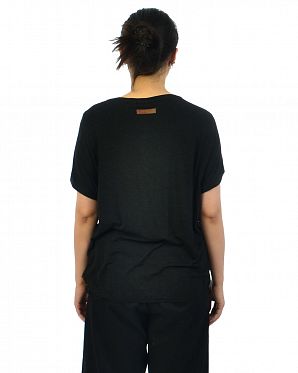 Футболка женская свободная на резинке Naketano Die Gedudelte Arch Melange