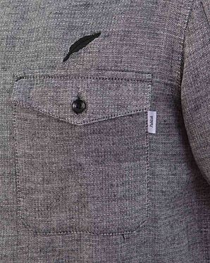 Рубашка мужская с длинным рукавом Publish Brand USA Denhan Black