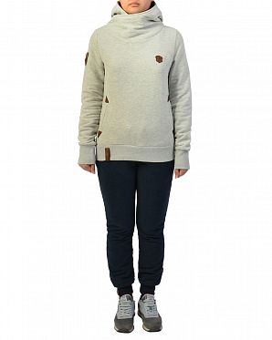 Толстовка женская с капюшоном Naketano Schickobello IV Stone Grey Melange