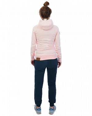 Толстовка женская на молнии с капюшоном Naketano Brazzo Candy Muschi Melange