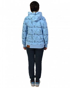 Толстовка женская с капюшоном Naketano Darth im Spessart Amazing Blue Melange Толстовка женская с капюшоном Naketano Darth im Spessart Amazing Blue Melange