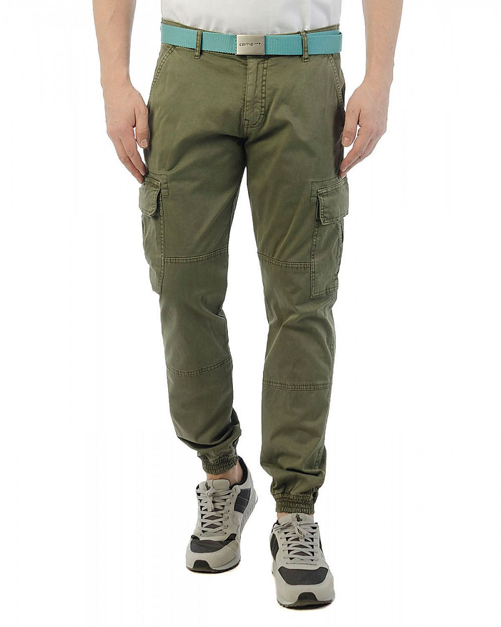 Джоггеры карго с карманами мужские Германия Urban Classics Washed Cargo Olive отзывы