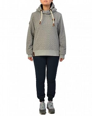 Толстовка женская с капюшоном Naketano Pavian Grey Melange Толстовка женская с капюшоном Naketano Pavian Grey Melange