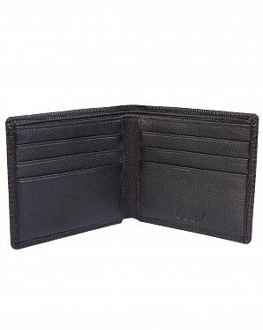Кошелек кожаный Obey Gentry Bi-Fold Snake Leather Black Кошелек кожаный Obey Gentry Bi-Fold Snake Leather Black