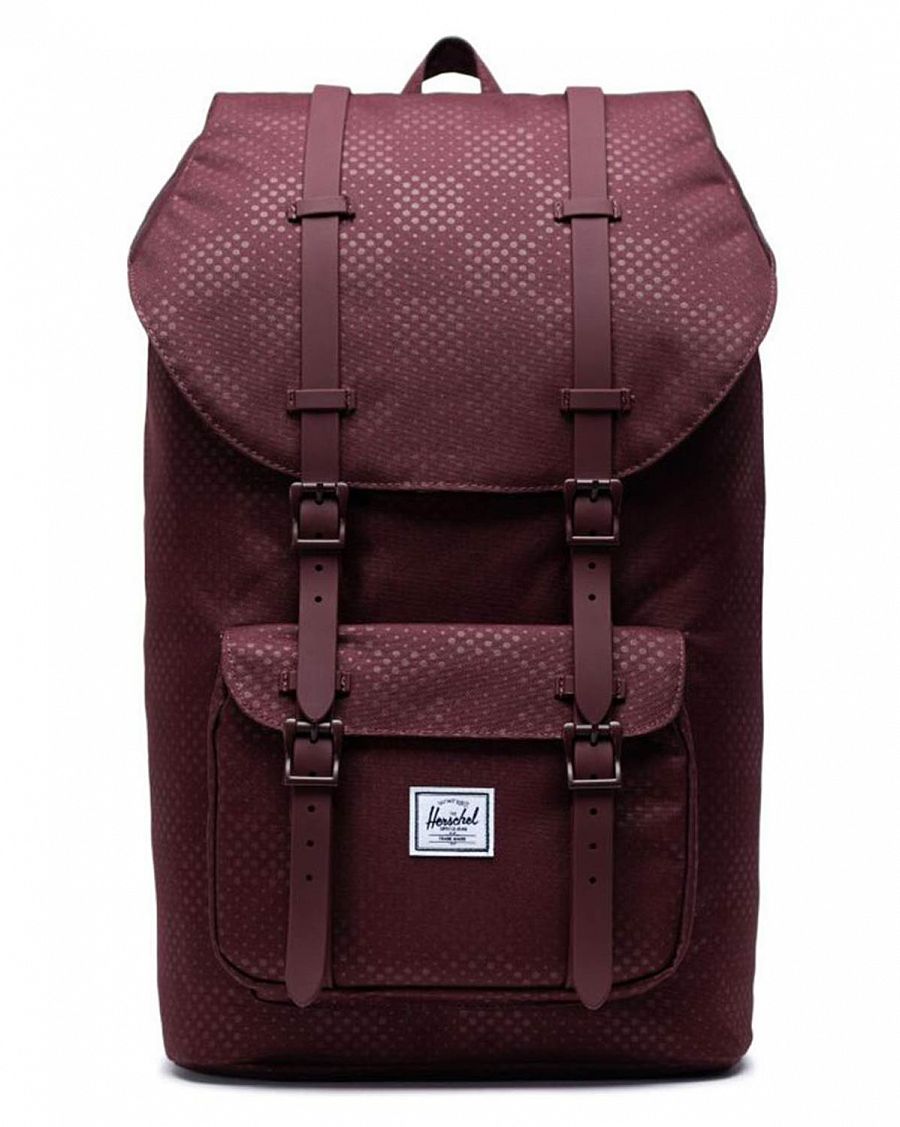 Рюкзак водоотталкивающий большой с отделом для 15 ноутбука Herschel L. America Plum Dot Check отзывы