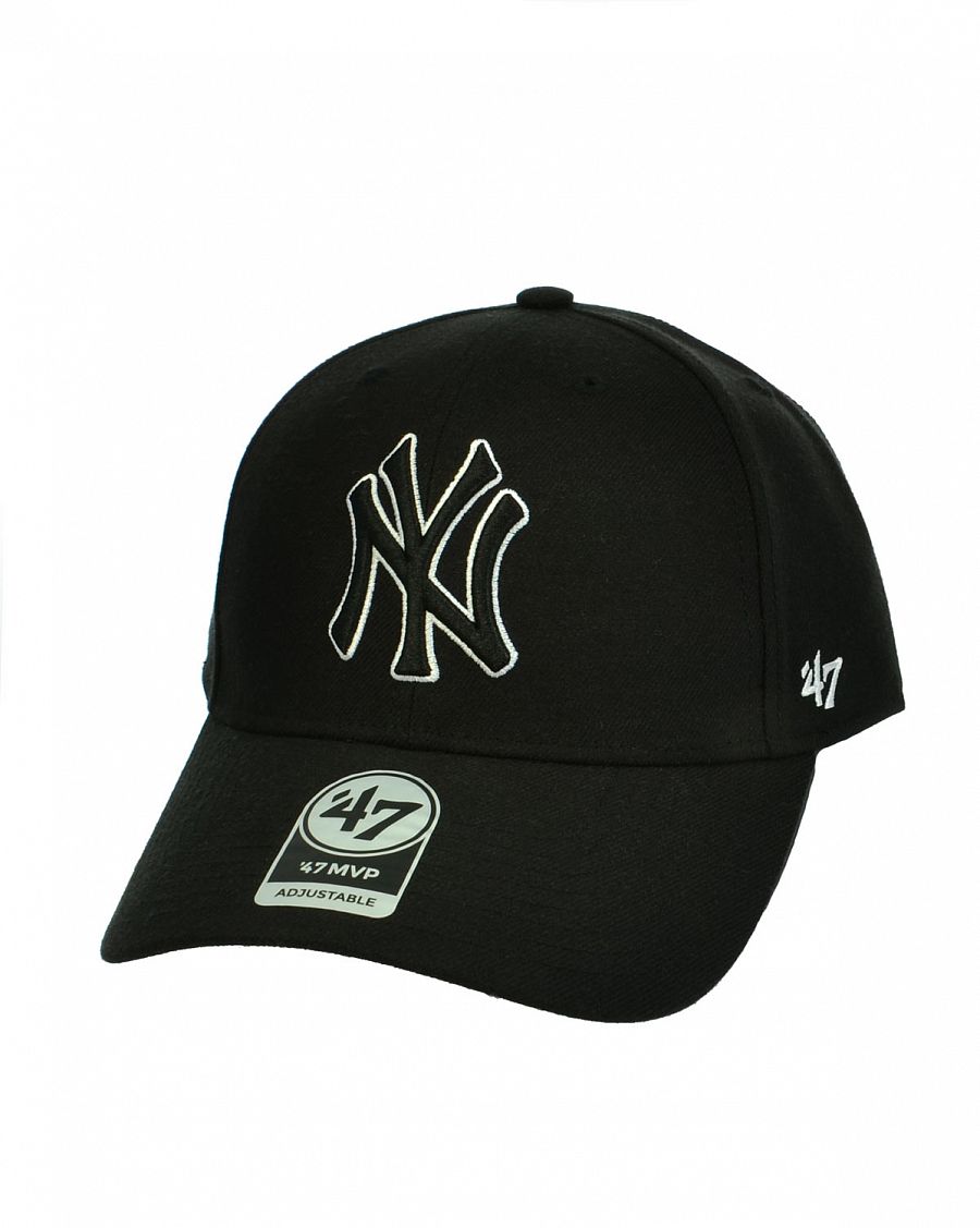 Бейсболка классическая с изогнутым козырьком '47 Brand MVP SNAPBACK New York Yankees BKC Black отзывы
