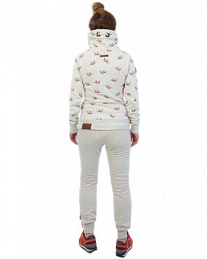 Толстовка женская на молнии с высоким воротом Naketano Wuppi Puppi Oma Mel