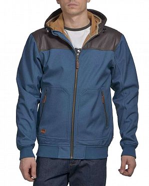 Ветровка водоотталкивающая на флисе Iriedaily Sober Mix Blue