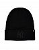 Шапка универсальная с подворотом '47 Brand Raised New York Yankees Black Black отзывы