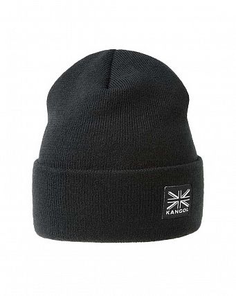 Шапка зимняя вязаная с подворотом Англия Kangol Cuff Black