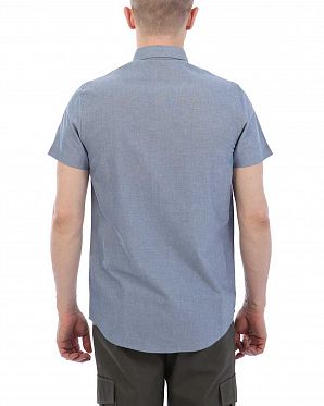 Рубашка мужская с коротким рукавом Wesc Gaber Chambray Light Blue Рубашка мужская с коротким рукавом Wesc Gaber Chambray Light Blue