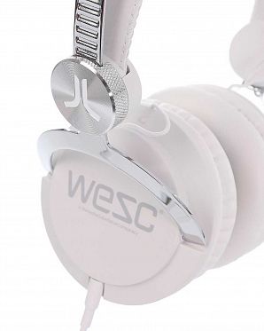 Наушники с микрофоном проводные с поворотным наушником WeSC Bass DJ Headphones White