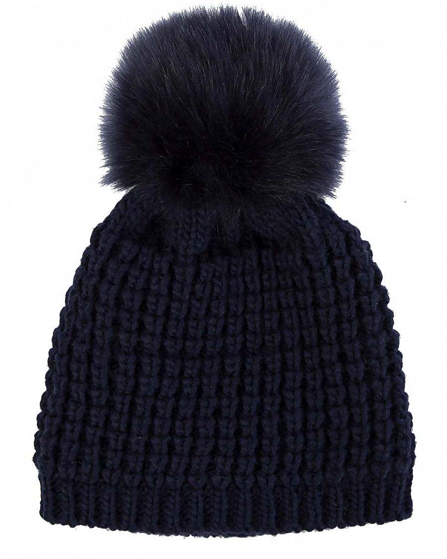 Шапка с помпоном зимняя женская Канада KyiKyi Classic Faux Fur Navy отзывы Шапка с помпоном зимняя женская Канада KyiKyi Classic Faux Fur Navy отзывы