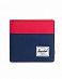 Кошелек мужской на молнии Herschel Hank XL Navy Red
