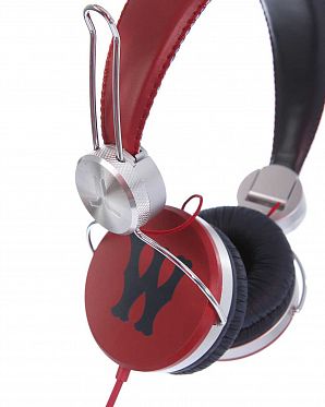 Наушники с микрофоном проводные складные WeSC Banjar On Ear Headphones Jester Red