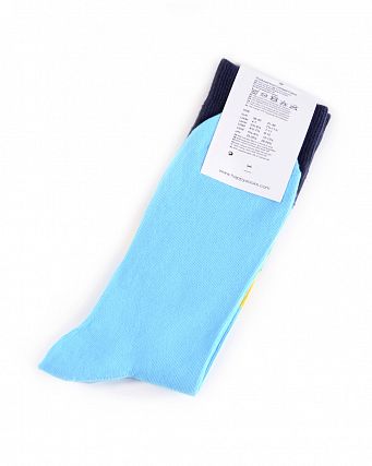 Носки Happy Socks Combed Cotton Cubes Turquoise