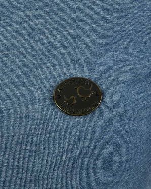 Футболка женская летняя на широкой резинке Naketano Wolle X Blue Melange