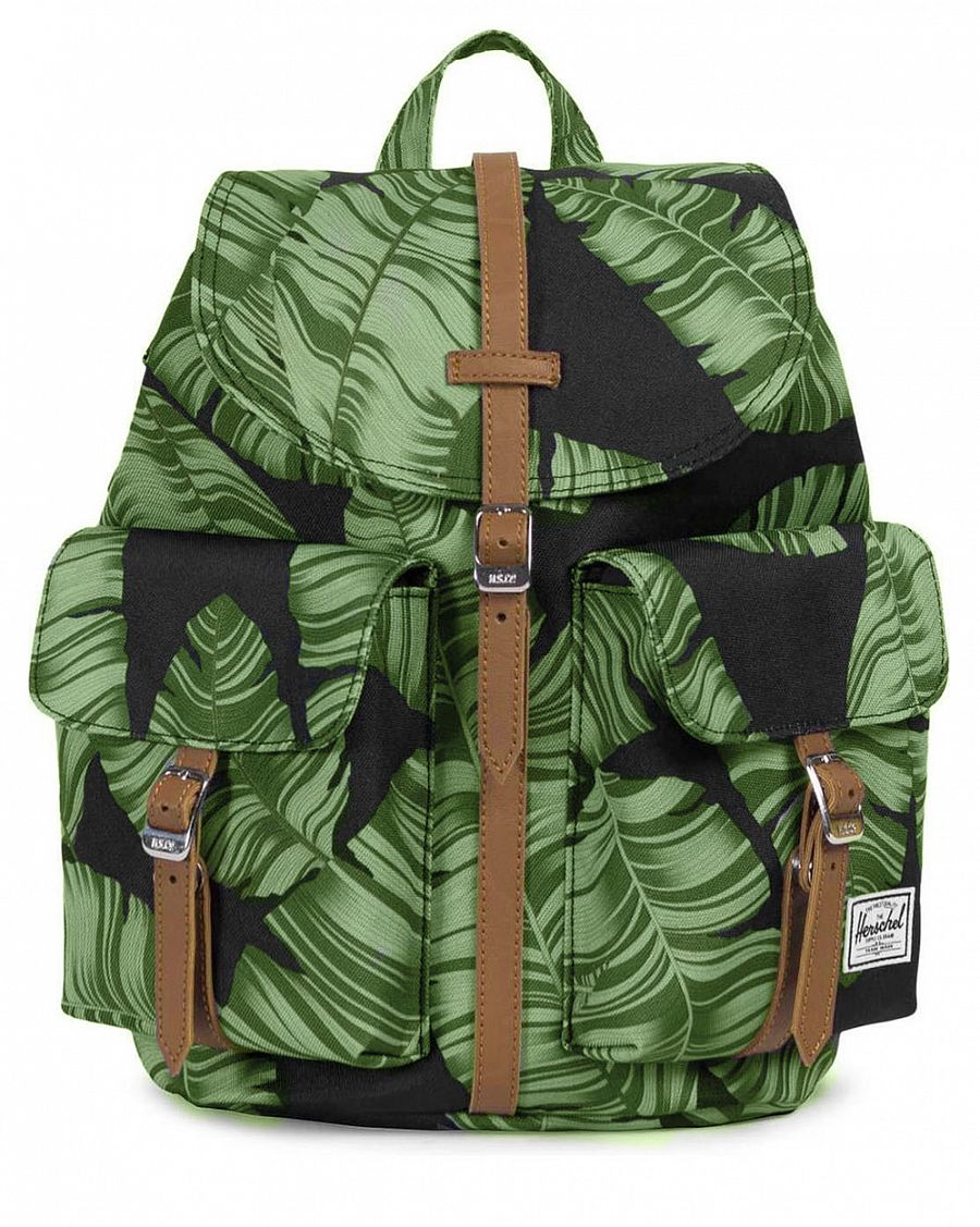 Рюкзак маленький водоотталкивающий Herschel Dawson W BLACK PALM отзывы