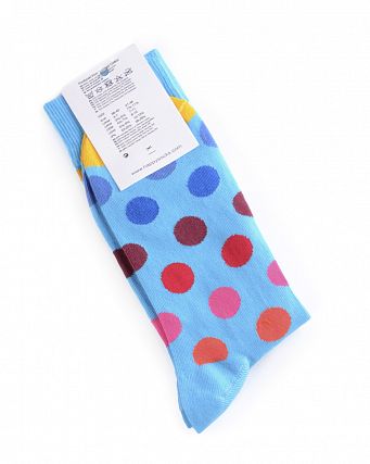 Носки мужские Happy Socks Combed Cotton Ball Turquoise