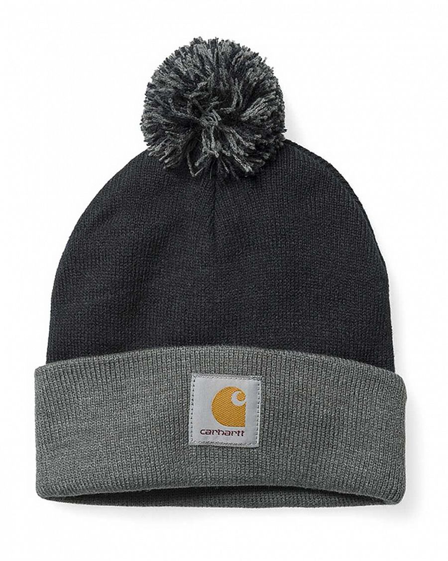 купить Шапка Carhartt WIP Britt Beanie Navy Black Grey в Москве купить Шапка Carhartt WIP Britt Beanie Navy Black Grey в Москве