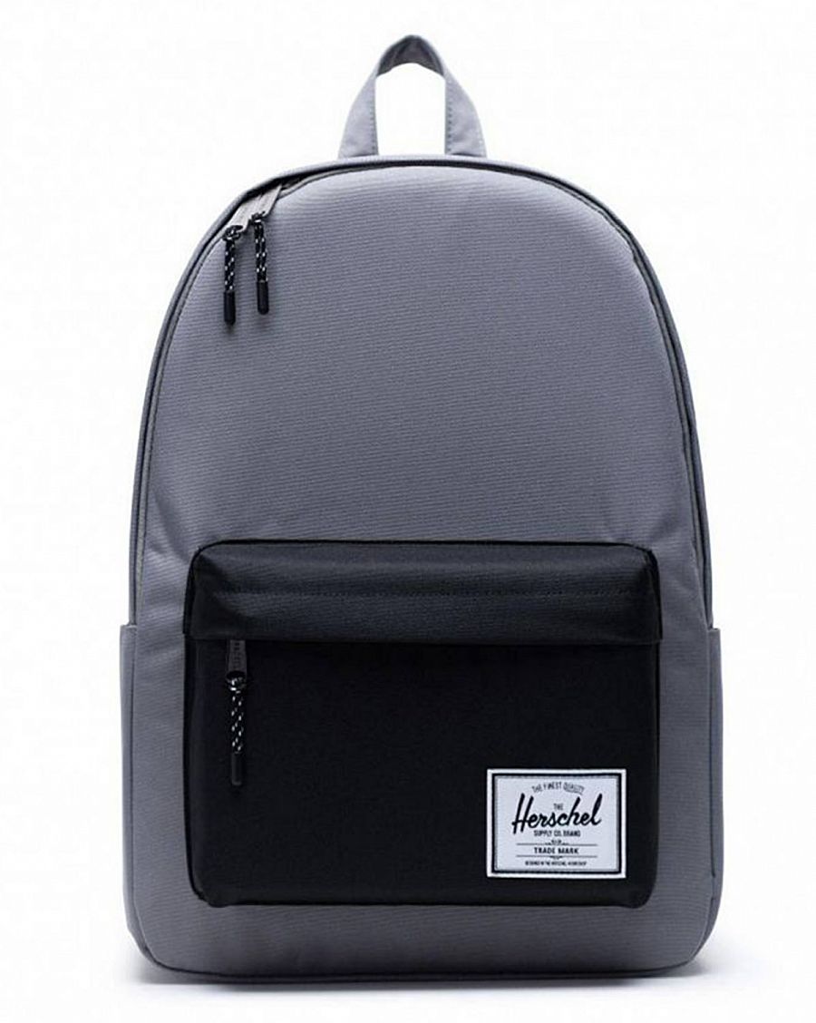 Рюкзак водоотталкивающий для ноутбука 15 дюймов Herschel Classic XL Grey Black отзывы