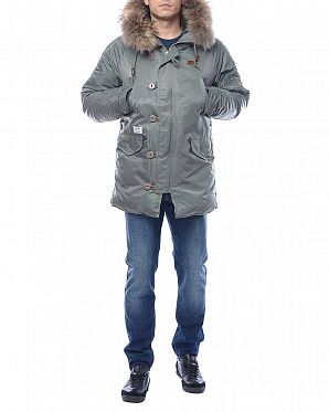 Пуховик водонепроницаемый на гусином пуху Корея NudeBones Olive Пуховик водонепроницаемый на гусином пуху Корея NudeBones Olive