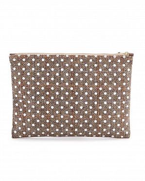 Клатч Herschel Network Extra Large Harris Tweed White polka dot
