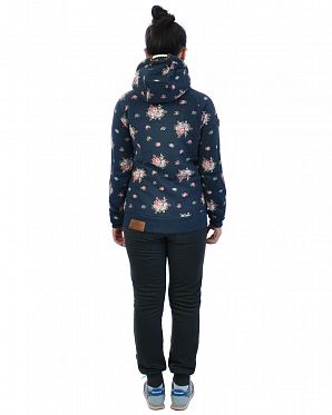 Толстовка женская на молнии с капюшоном Naketano Der Schnein Indigo Blue Mel