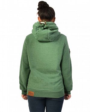 Толстовка женская с капюшоном Naketano Schmierlappen Pine Green Mel Толстовка женская с капюшоном Naketano Schmierlappen Pine Green Mel