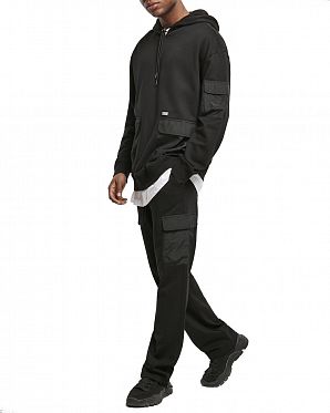 Толстовка мужская с капюшоном Urban Classics Commuter Hoody Black Толстовка мужская с капюшоном Urban Classics Commuter Hoody Black