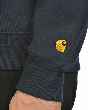 Толстовка мужская на флисе Carhartt Chase Sweat Navy