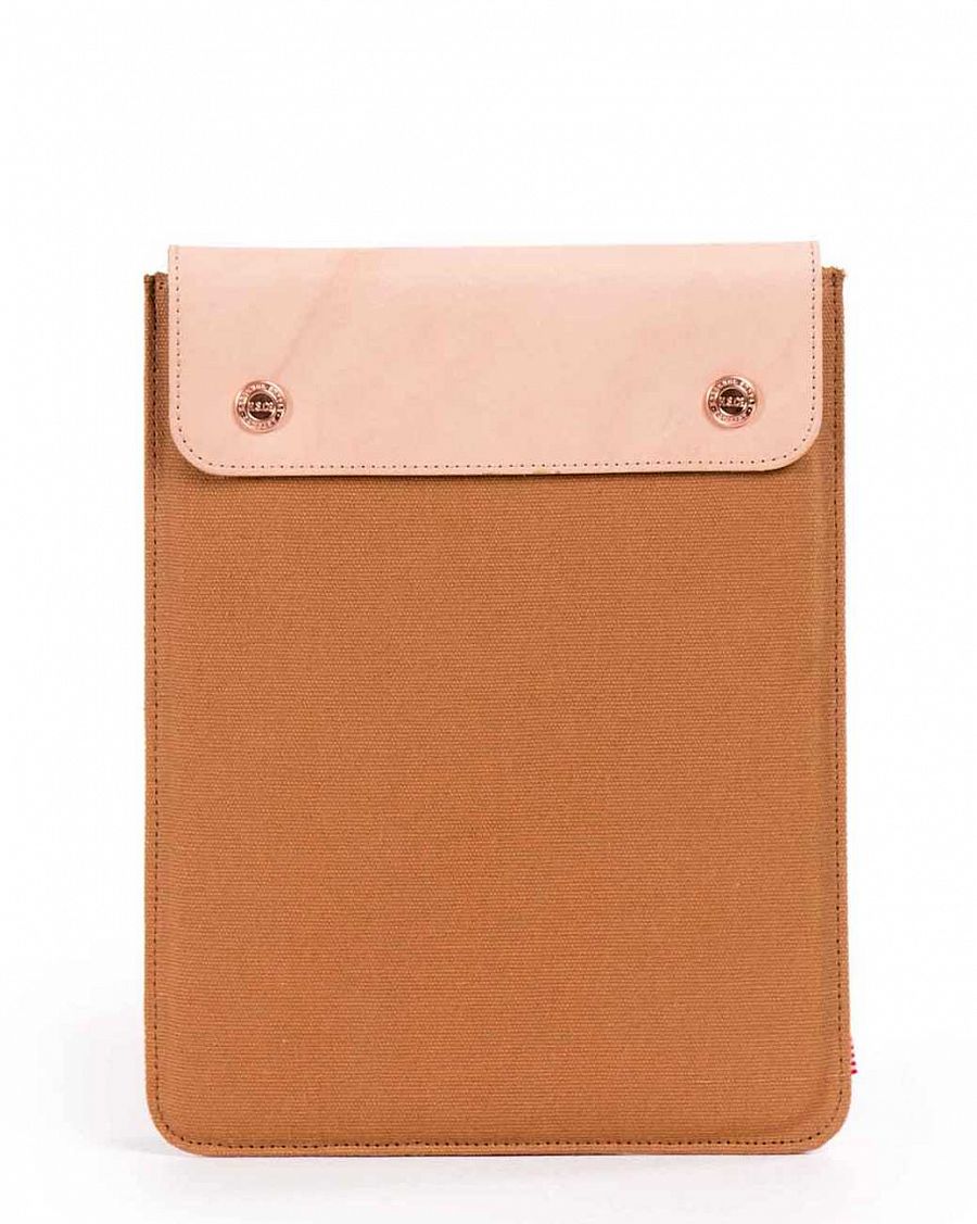 Чехол водоотталкивающий на кнопках кожа Herschel Spokane iPad Air Caramel отзывы