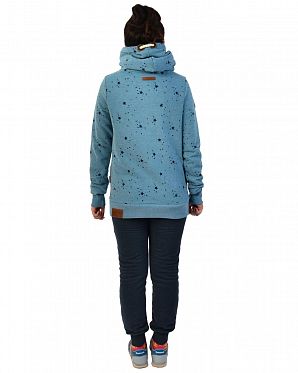 Толстовка женская с капюшоном Naketano Spreiz Mal Mit Light Blue Melange