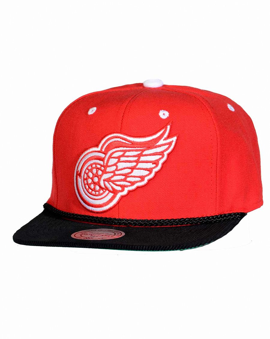 Бейсболка с прямым козырьком Mitchell and Ness VISCORD Detroit Red Wings Red отзывы