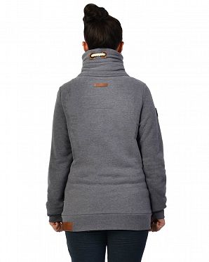 Толстовка женская на молнии с высоким воротом Naketano Monsterbumserin pimped Scarface Mel Толстовка женская на молнии с высоким воротом Naketano Monsterbumserin pimped Scarface Mel