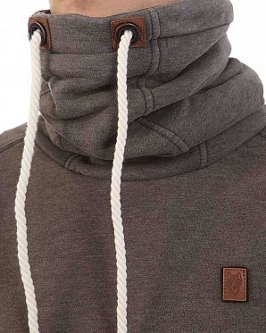 Толстовка мужская с высоким воротом Naketano Hipster Brown Толстовка мужская с высоким воротом Naketano Hipster Brown