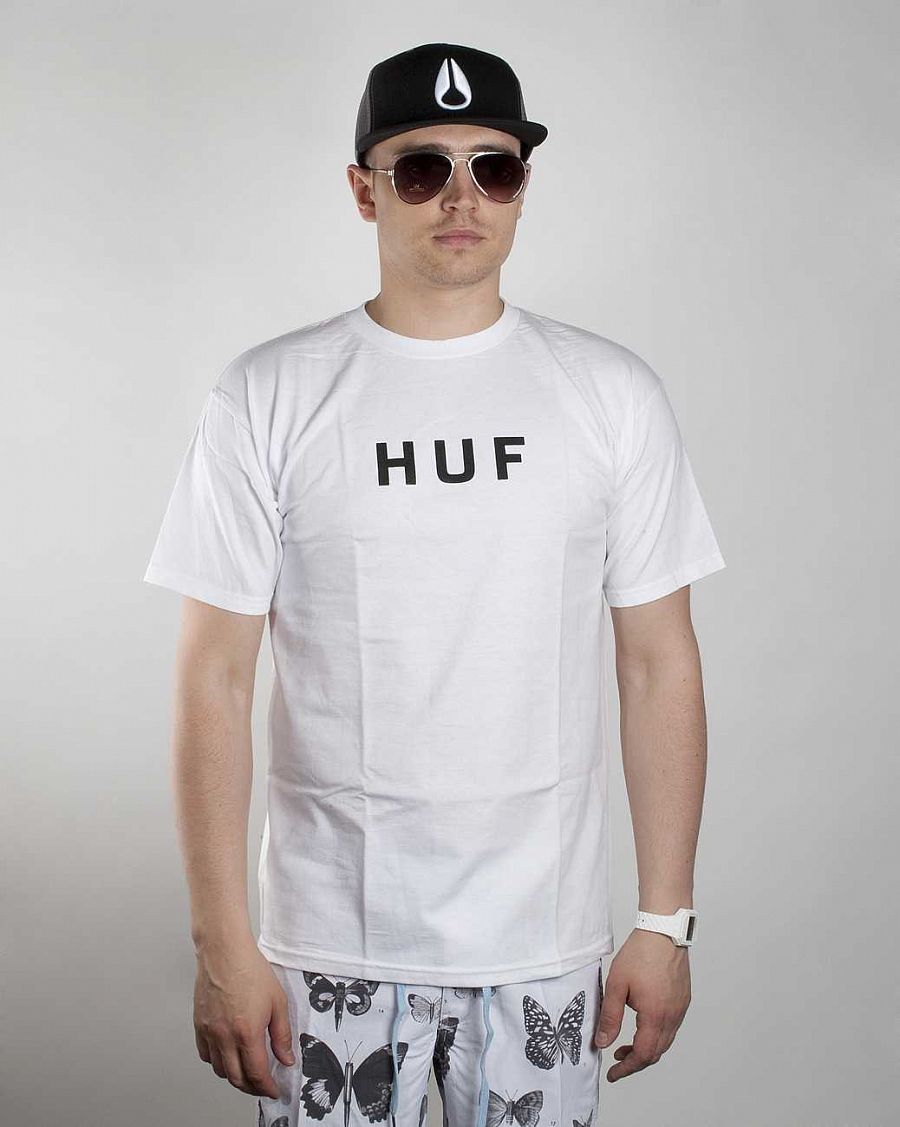 купить Футболка HUF Logo White в Москве купить Футболка HUF Logo White в Москве