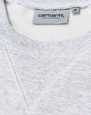 Толстовка мужская на флисе Carhartt Chase Sweat Ash Толстовка мужская на флисе Carhartt Chase Sweat Ash