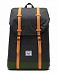 Рюкзак Herschel Retreat Youth Black Crosshatch  Forest Elf  Sun Orang