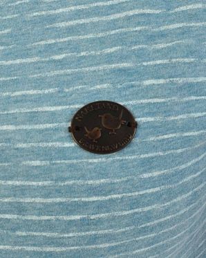 Футболка женская летняя на широкой резинке Naketano Wolle Dizzy VIII Light Blue Melange